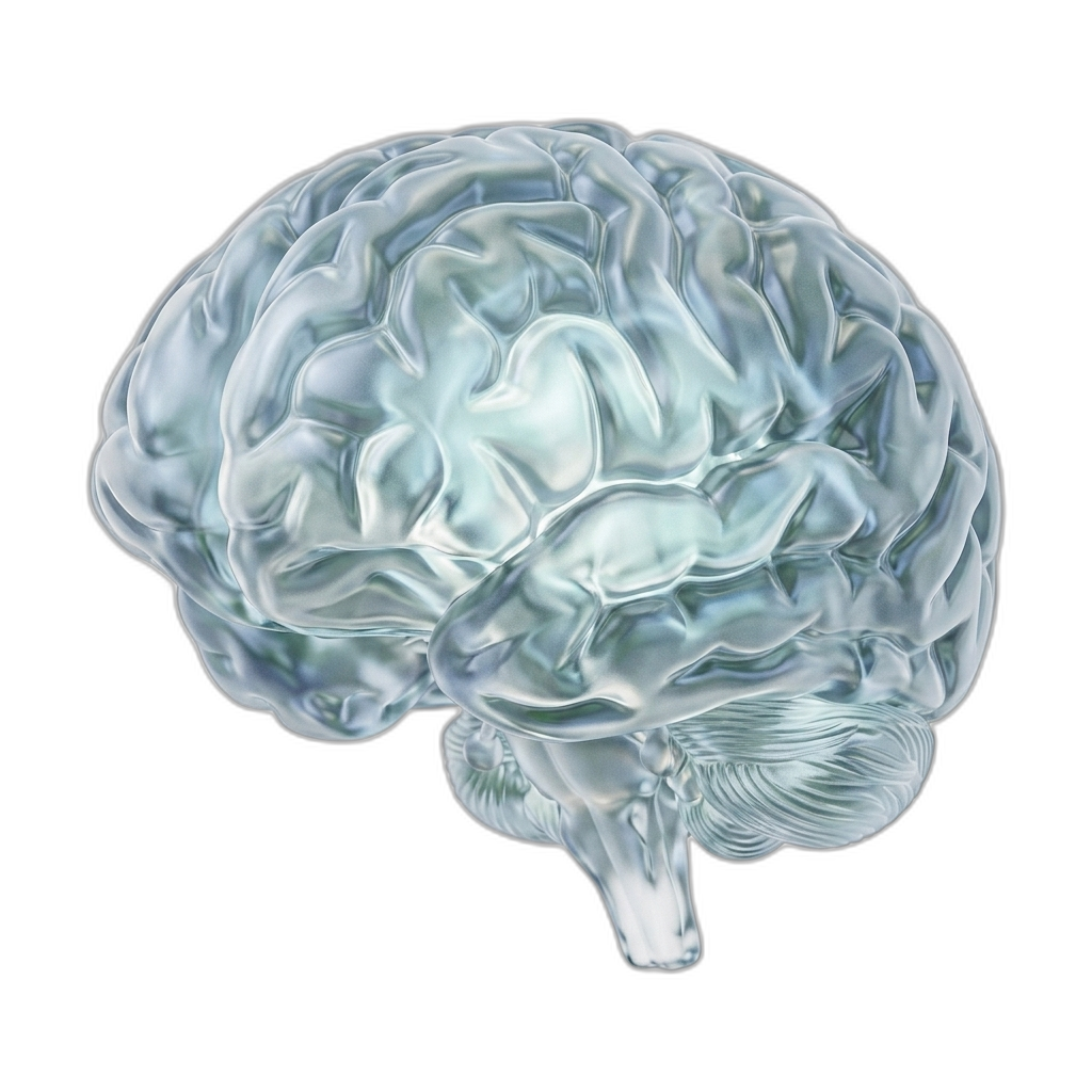 Sleek Glassmorphism Brain